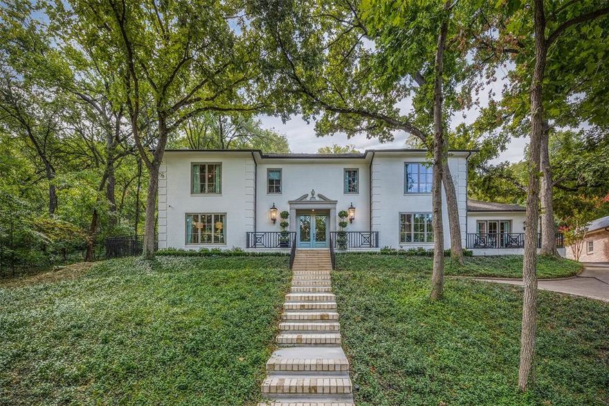 Welcome to this stunning Colonial-style residence, a true gem situated on an expansive .84-acre lot, perfectly positioned across from the prestigious Colonial Golf Course.  This home offers the ideal blend of tranquility and convenience, with close proximity to TCU, The Fort Worth Zoo, shopping, and restaurants.  Upon entering, you will be enchanted by the wonderfully designed floor plan, perfect for both entertaining and family life.  The heart of the home is the open-concept kitchen, seamlessly connected to the second living and dining areas.  This layout creates an effortless flow for gatherings and daily living, ensuring every moment spent here is enjoyable.  Natural light floods through the floor-to-ceiling windows in the formal living and dining rooms, providing breathtaking views of the mature trees and expansive yard.  Whether you are looking to relax or entertain, the outdoor living space and poolside area offer the perfect setting.  The second level houses the primary suite, a private retreat designed with luxury and comfort in mind.  Additionally, there are two more bedrooms on this level, each exuding elegance.  The guest suite, conveniently located on the first level, ensures that visitors area treated to the same level of comfort and privacy.  This residence truly embodies the essence of refined living in a sought-after location.  Come and experience the perfect blend of tranquility and modern convenience in this exquisite Colonial-style home.