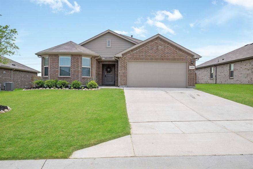 Welcome to your opportunity for easy living just outside of Godley—where peaceful country surroundings meet a convenient commute to Fort Worth and access to Granbury Independent School District schools. Located in the desirable Cresson Estates community, this move-in ready home is perfectly suited for first-time buyers ready to make their move now without compromising lifestyle, location, or wait on a builder to finish the build. This beautiful single-story 4-bedroom Huntsville Floorplan (Elevation C) with beautiful front bay windows, it also offers a modern open-concept design with spacious living, dining, and a large chef’s kitchen at the heart of the home—ideal for both everyday living and entertaining. The kitchen features a large island with seating, granite countertops, stainless steel appliances, a gas range, and a walk-in pantry. Unwind in the private primary suite complete with a wide vanity, oversized 5-foot glass-enclosed shower, and a generous walk-in closet. The home also includes tiled entry, hallways, and wet areas, plus a Smart Home Technology wiring for added convenience and efficiency. Step outside to enjoy a covered front porch and covered back patio overlooking a 6-foot privacy fenced backyard with no back neighbor and a beautiful brick rear fence—offering both privacy and tranquility. Cresson Estates is a master-planned community designed for connection and lifestyle, featuring a resort-style pool, community center, fitness space, playground, and open green areas—perfect for meeting neighbors or relaxing close to home. Enjoy the charm of country living while staying just minutes from shopping, dining, and entertainment, with easy access via Highway 171 to Fort Worth, Benbrook, and Granbury. Additional highlights include a gas tankless water heater, full landscaping package with sod, sprinkler system, and more. Move-in ready and designed for comfort, convenience, and community—this home checks every box for buyers ready to take the next step.