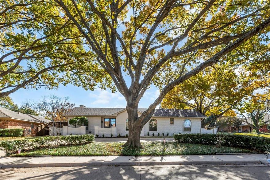 Welcome to this beautifully remodeled home, perfectly situated in one of the area’s most desirable neighborhoods, on one of the largest lots in the subdivision. Featuring upgraded cosmetics throughout, new Low-E vinyl windows, 8-ft cedar fence with a commercial-grade rolling gate, ample storage spaces and epoxy garage flooring-designed for efficiency and comfort. Surrounded by mature trees, this home provides an open layout with plenty of natural light. Enjoy a courtyard off the kitchen leading to a oversized, fully private backyard perfect for entertaining with endless opportunities. The kitchen features custom cabinets, quartzite countertops, KitchenAid appliances, and a reverse osmosis water filter system for drinking. Additional highlights include a smart thermostat, smart sprinkler system, PVC sewer system, 50-year high-impact roof with gutters, all new electrical wiring, and a 50 gallon water heater. This fully renovated home has everything you could need and more-come experience this exceptional property while it's still available!