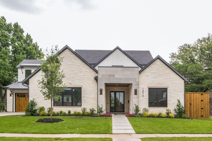 Introducing the inaugural home in the Thomas Cusick Custom Homes Signature Series: 14410 Southern Pines. This stunning residence was meticulously designed and built by Thomas Cusick himself, drawing on decades of expertise and crafted with the same uncompromising standards he applies to his personal home. No detail was overlooked, from whole-home water filtration, heated primary bath floors to an array of thoughtful upgrades that elevate everyday living into a true luxury experience. Nestled on the prestigious hole #15 of the Master’s Course at Brookhaven Country Club in Farmers Branch, this home offers an exceptional blend of elevated design, superior craftsmanship and modern efficiency. It qualifies for the highly sought-after 7-year Farmers Branch tax rebate, making it an outstanding opportunity. Boasting 4 beds, 4 full baths and 2 half baths, the home is thoughtfully laid out for both comfortable daily living and refined entertaining. Wide-plank 7.5-inch European white oak flooring, 8-inch baseboards, designer lighting, custom soft-close cabinetry and elegant pocket doors create a clean, sophisticated aesthetic throughout. Windows and the rear patio door are pre-wired for motorized shades and speakers, ready for full smart-home integration. The showpiece kitchen features White Lux Quartzite countertops, premium KitchenAid Pro appliances, a powerful 48-inch gas range with pot filler, an oversized 63-inch refrigerator, dedicated ice maker and beverage fridge. An adjacent bar adds seamless convenience for hosting. A striking 42-inch gas fireplace with black reflective glass anchors the living room, while each bedroom offers its own en-suite bath for maximum privacy and comfort. Step outside to your private golf course retreat. The expansive covered patio, finished in large-format tile, features a built-in Coyote grill, outdoor fireplace, infrared heaters and a rolling screen system, creating a seamless indoor-outdoor living space perfect for year-round enjoyment.