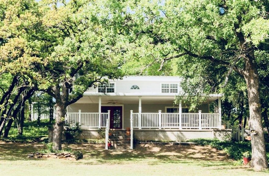 ABSOLUTELY BREATHTAKING! Stay and live in your own personal daily vacation in this gem.  This 2 acre lot on Lake Leon is to die for. Located on the end of a low traffic road, this property is secluded, peaceful and just so gorgeous. The home is a 4 bed, 3 bath beauty with an abundance of unique and convenient built-ins, a massive master suite, tons of storage, an open concept, a neat layout, and an incredible front porch over looking the lake, The lot itself is a perfect mixture of exquisite yard with open views to the lake, and stunning heavy treed areas.  This one is a must see!