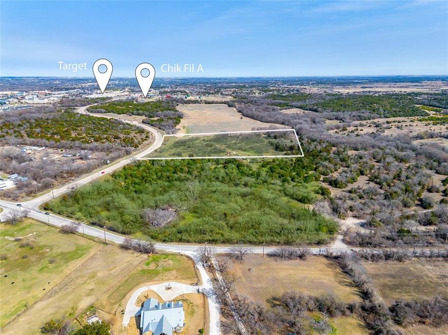 Amazing location about 1 mile from I20 and Hwy. 51. This location is ideal for commercial development. It is just south of the future HEB and just west of Chick Filet and just north of the future residential development with Riverside Home Builders. There is apprx. 600 ft. of road frontage on BB FIELDER. Pre-development with the city of Weatherford supports commercial and or residential use.
