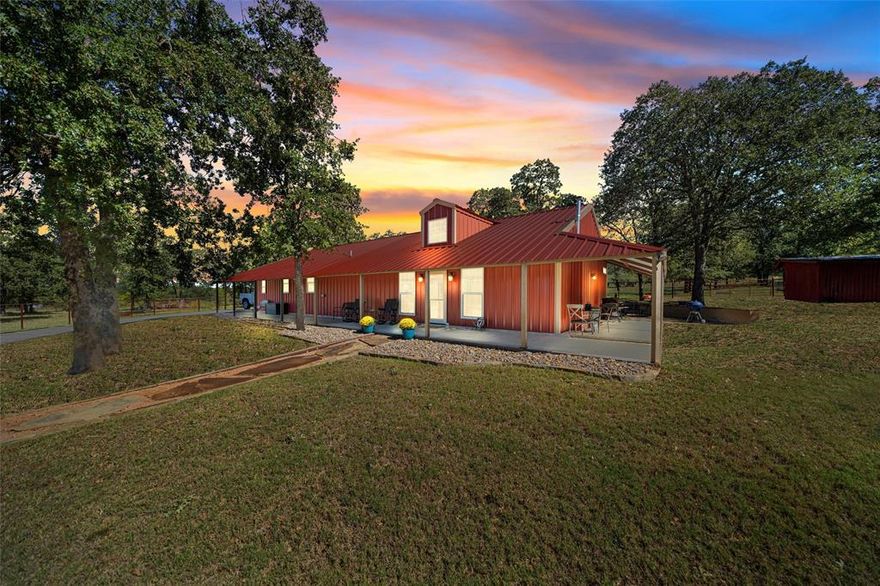 Welcome to your perfect blend of country charm and modern comfort! Nestled on 20 picturesque acres in sought-after Garner ISD, this 3-bedroom, 2.5-bath barndo offers space, privacy, and endless possibilities. Inside, the open-concept design features warm finishes, vaulted ceilings, and a cozy loft area that adds the perfect touch of versatility. The kitchen and living areas flow beautifully, giving this home a welcoming, relaxed feel that’s ideal for gatherings or quiet nights in. Outside, enjoy mature trees, sandy loam soil, and cross fencing — ready for horses, cattle, or your dream hobby farm. A 30x40 insulated shop with 10-ft overhang and full power provides plenty of room for equipment, trailers, or projects. The loafing shed and pastures make daily chores easy and efficient. Experience the peace of rural life just minutes from the Ric Williamson Bypass and a short 10-minute drive to downtown Weatherford. The perfect country retreat with all the conveniences close by!