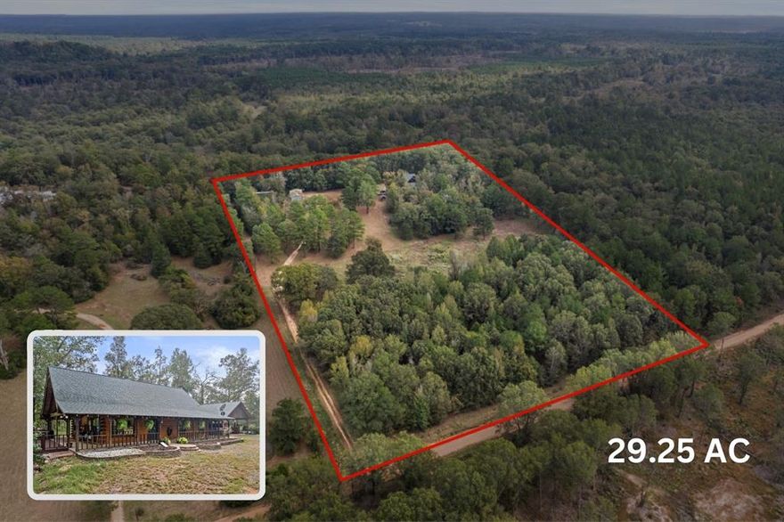 Quiet, country oasis! Enjoy the privacy and serenity of this 3 bed, 2 bath log cabin style home nestled on almost 30 wooded acres. You'll never grow tired of the views from your wraparound porch and back deck overlooking the 3 acre pond on property. The 2 story home boasts over 2200 sq ft, while still feeling cozy. Inside you'll find a wood burning stove capable of heating the whole house, plenty of windows allowing in ample sunlight, and gorgeous woodworking throughout. The master ensuite features a walk-in closet, dual sinks, and a separate tub and shower, both equally as spacious. Storage is no issue on property with a shop, which is wired for electric and water, and a 2 car carport with attached storage space. If you're ready to escape the hustle and bustle of the city, this is the place for you! Call to schedule a showing today!