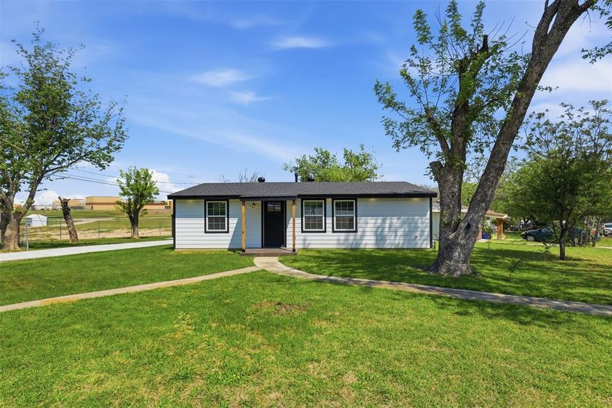 **Charming Renovated Gem in White Settlement**

Discover this beautifully remodeled 3-bedroom, 1-bathroom home in the heart of White Settlement, TX. Ideal for those seeking modern comforts combined with cozy charm, this residence is move-in ready and promises low-maintenance living on a spacious corner lot.

Step inside to the meticulously upgraded interiors where every detail is designed to impress. The elegant bathroom boasts a tile-to-tile luxury feel, creating a spa-like experience right in your home. The kitchen and living spaces flow seamlessly, offering an open and inviting atmosphere perfect for relaxation or entertaining guests. Ample natural light fills the home, accentuating the quality finishes and thoughtful design choices throughout. A separate laundry room adds convenience and enhances the functionality of the living space.

Beyond the interiors, the exterior of the home provides its own oasis. A fully remodeled back porch area presents a wonderful spot to unwind or host intimate gatherings. Whether savoring morning coffee or enjoying the Texas sunset, this space invites both relaxation and connection. The beautifully maintained grass and landscaping enhance the property's curb appeal, while a handy storage shed offers additional space for storing tools and outdoor equipment.

With no garage, the ample on-street parking and the spacious corner lot allow plenty of room for your vehicles. Experience the prime blend of modern renovation and comfortable living in this delightful White Settlement residence. It’s more than a home; it’s a lifestyle waiting to be embraced.