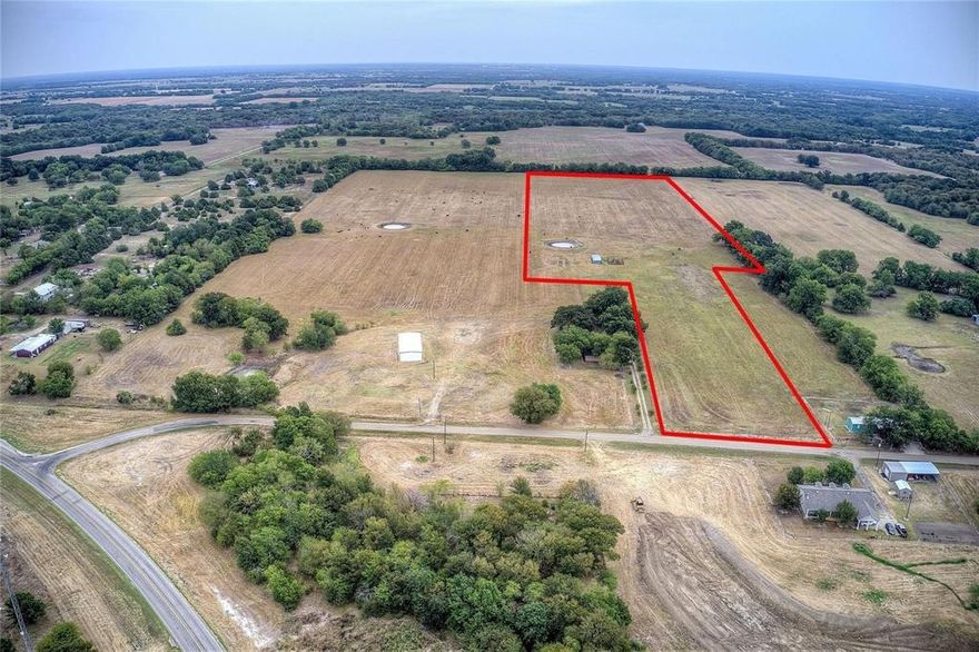 Approximately 17.5 acres with no restrictions and outside city limits in Commerce. Ag exempt and taxes are only $48 per year! Improved pasture land with sandy loam currently leased for cattle with surrounding acreage. A 14’x 48’ cattle shed with attached welded pipe working pen, equipped with a Priefert squeeze chute and Priefert palpation cage. One well maintained pond on this section of property. Red boundary lines are approximate.  This property is almost completely fenced. CATTLE ON THE PROPERTY. DO NOT GO THROUGH THE GATE WITHOUT PRIOR PERMISSION FIRST.