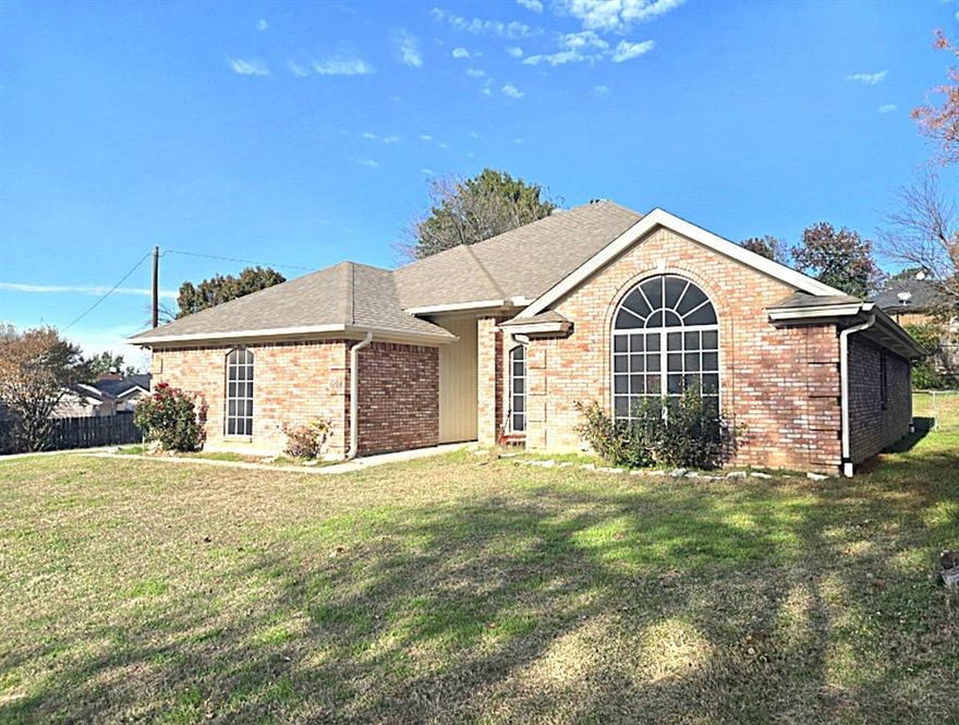 *** MOTIVATED SELLER *** A beautiful 4 bedroom 2 bathroom home with great curb appeal solar screens installed on all windows and side entrance garage on a large lot. This home has a large front and back yard. The home is an open floor plan concept. The home has beautiful ceramic tile and laminate flooring. The kitchen has newer stainless steel appliances and the refrigerator is included as well! Kitchen also has a eat in area and breakfast bar. The living room is large with wood burning fire place and tray ceiling. The secondary bedrooms are large in this home. The garage has insulated garage door and new garage door opener with a cut out for work area or storage. The back yard is large and if you want a pool you could easily have room to do so! Come take a tour of this affordable home! Decatur, Texas is known for its charming, friendly small-town atmosphere, historic downtown square, and as a gateway to the LBJ National Grasslands. Key landmarks include the historic Decatur Town Square, which features many shops and restaurants, and the Castle, Dan Waggoner's mansion that was the model for the home in the movie Giant. The city is also a center for the horse and livestock industry, home to the NRS Event Center, and has a rich history dating back to the 1800s. The City of Decatur parks system includes professionally maintained little league baseball, softball and soccer fields as well as playgrounds, picnic facilities, gazebos and a skate park. The Decatur Public Library offers onsite public internet access, free Wi-Fi to its patrons. It features a dedicated children's department and offers programs for all ages throughout the year.  Although we are a small city, we offer all of the amenities of a larger city. Decatur has 6 parks, a regional hospital, tons of shopping and eateries, a large library....the list goes on and on. Close Proximity to Fort Worth, Grapevine, Keller, and Denton are 45 mins or less in distance