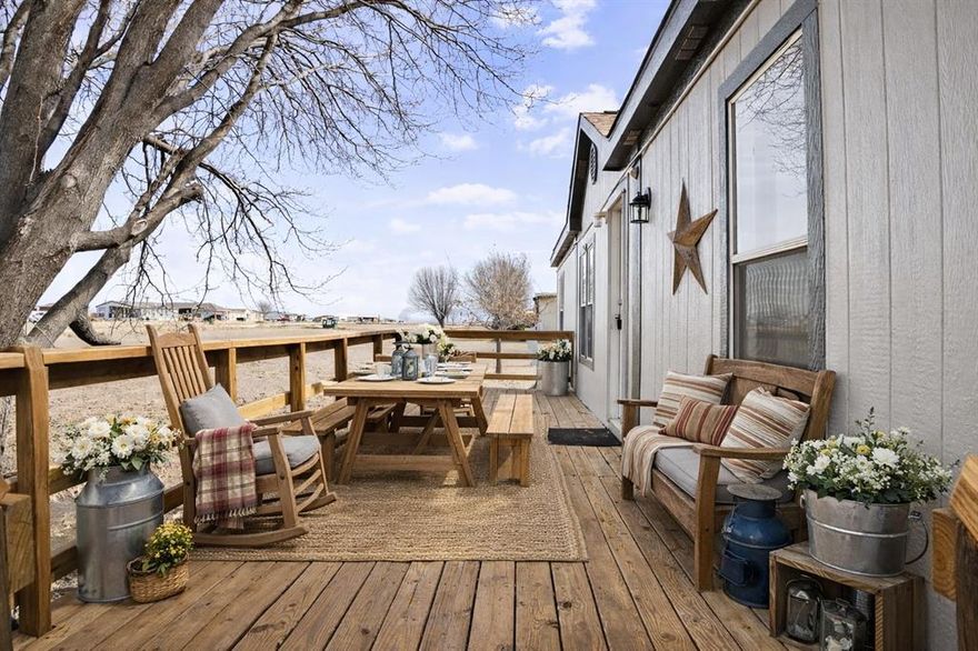 Set on a full acre of peaceful, serene surroundings, this well maintained 4-bedroom, 2-bath home offers space, comfort, and convenience all in one. A massive front porch deck shaded by a mature tree welcomes you home, while inside you’ll find an open floor plan filled with natural light and brand-new carpet throughout. The spacious kitchen features a center island, abundant cabinetry, newer appliances, and includes the refrigerator, washer, and dryer—making this home truly move-in ready. A large dining area flows seamlessly into the living space, ideal for everyday living and entertaining. The generously sized primary suite is thoughtfully separated from the secondary bedrooms and offers a walk-in closet plus an en-suite bath with soaking tub and separate shower. A dedicated utility room, 2-car garage, fiber internet, and fully paid-off solar panels at closing—resulting in an almost non-existent electric bill—add tremendous value. Enjoy the tranquility of country living while staying less than 20 minutes from the Alliance Corridor, Texas Motor Speedway, and Champions Circle, all within acclaimed Northwest ISD.