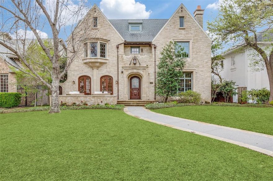 Beautiful traditional 5 bedrooms, 6.2 bath home built by J.D. Smith Custom Homes on a gorgeous tree-lined street in the Fairway of University Park. Just two blocks from Hyer Elementary, Smith Park, and close to Preston Center, this location is hard to beat! The entertaining spaces on the first floor include generous sized formals, bar, wine room, family room overlooking the loggia and pool, and eat-in kitchen. The primary suite and spa-like bath plus three additional bedrooms and game room are on the second floor, The third floor has additional bedroom and bath and a flex space. The home is elevator ready to all three floors.