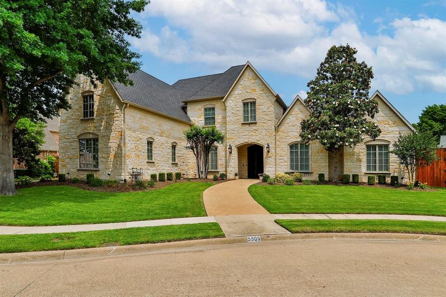 This Beautiful Stone House sits on a private oversized culdesac lot. Built from Slab Up in 2012 allowing an updated floorpan for the area! Entry features curved staircase view w Lots of Windows and Spacious Dining Room. Dream Kitchen w Huge Island completely open to Spacious Family Room, Wet Bar and Breakfast Nook. Large Secluded Master Suite w Sitting Area, Backyard Access, Private Walk-in Shower, Hydro Tub, Sep Vanities. Spacious Study and Private Downstairs Guest Suite. Upstairs has 3 large Bedrooms of which 2 are Ensuite. Game Room w Full Bar w Sink and Fridge allows for Entertaining while watching Movies in Stadium Seating Media Room with Projector. Dual Staircases. Storage is plentiful w Oversized Laundry Room wiCloset, Huge Pantry, Mudroom with Desk and Large Storage Closet. Enjoy Cool Summer Nights with Outdoor Kitchen while splashing in pool and spa or relax on Covered Patio w Fireplace. Generac Generator installed that can run entire house. Foam Insulation in walls and attic.