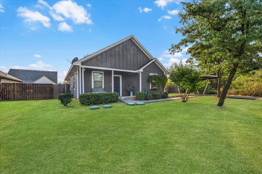Modern Comfort & Massive Backyard Potential
Experience the best of Granbury in this 2021-built home! Featuring 3 spacious bedrooms and a chic, open-concept layout, this home feels brand new. The kitchen and dining areas are designed for gathering, while the gated community provides a vacation-like atmosphere with a pool and lake access.

Love the outdoors? You'll adore the beautiful, large backyard—a rare find! While the home currently features a 2-car carport, there is plenty of room to build out a full garage. Close to the lake and even closer to the shops and culture of the Historic Square. Don't miss this opportunity for a turnkey lifestyle!