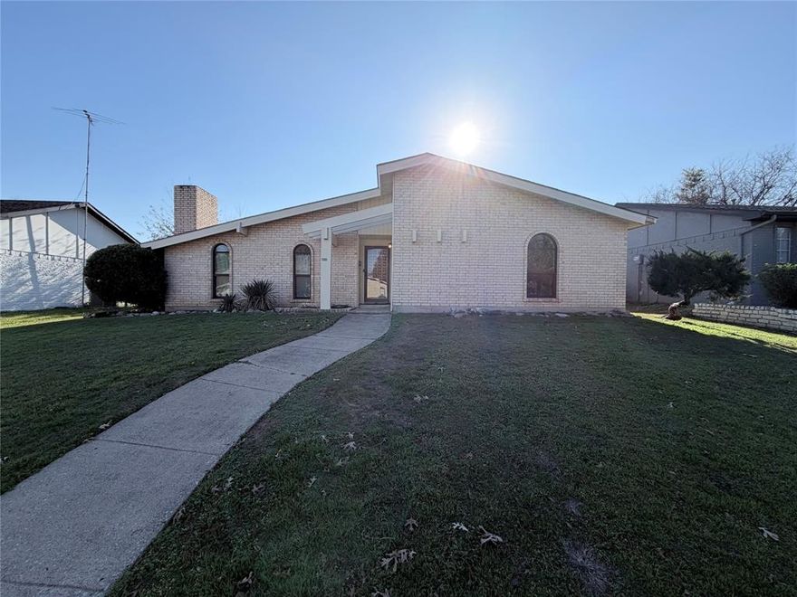 Great location in Lewisville, with in walking distance to restaurants, shopping, and grocery stores. Come see this single story home in the heart of Lewisville and the Valley Subdivision. The three bedroom, two bath home offers abundant room for growing families, people looking to right size or anything in between. The two living rooms and dining rooms are perfect for entertaining and the covered patio brings the fun to the outdoors. The home is waiting for the new owner to put their touch on it to make it their own. This home has great bones and you can really make the it shine with the right vision. Come see all this home has to offer and turn your vision into reality with your new home.