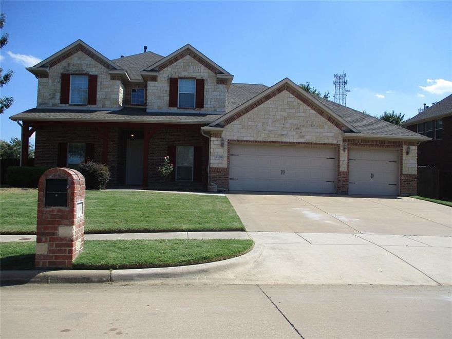 A must see! Spacious 5 bedroom, 3 bath, 3 living areas, 2 dining areas located on over a 3rd of an acre corner lot that backs up to the cul de sac. Master Bedroom has its own door assess to backyard. This home has an Open Concept throughout. Beautifully landscaped, granite counters, 4 car garage, Tandem bay. Garage has rear door yard accesses. It has a media room, grand game room and covered balcony with 2 sets of French doors. Please note Renter's Insurance is a requirement, Credit Score 700 or better, No pets, No smoking - No exceptions. The media room is to be used as you wish - Prospects to supply your own gaming, movie projector, surround sound. Virtual Tour included in listing.