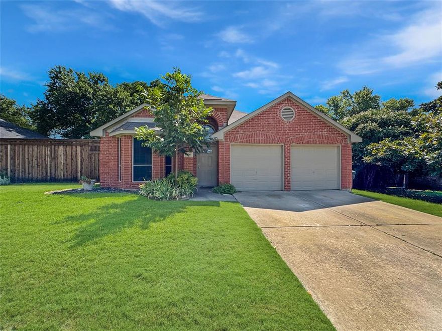 Opportunity Awaits at 806 Glenwood Ct, McKinney. Welcome to an exceptional ranch-style home nestled on a generous quarter-acre lot in thriving McKinney, Texas. With 3 bedrooms and 2 full baths, this home embraces modern design and ease of living. Step inside to find beautifully updated interiors—with fresh paint, plush new carpeting, and elegant laminate flooring across the main living spaces. The heart of the home is the fully remodeled kitchen, topped with granite counters, brand-new stainless steel appliances, and sleek brushed nickel fixtures. Every feature, from the remodeled showers to the upgraded lighting and fans, speaks of quality and attention to detail. A formal living or dining room shines with natural light and flexible functionality, while a second living area adapts to your lifestyle needs—office, den, or even a possible fourth bedroom. The fireplace, smartly updated, accommodates your entertainment essentials. Outdoors, mature shade trees frame a lush lawn and expansive side yard—perfect for kids, pets, or future enhancements. The yard is professionally landscaped with an efficient timed soaker irrigation system for low-maintenance beauty. Built in 1994 and meticulously refreshed, this residence blends classic charm with modern updates.  Discover the perfect blend of form, function, and value at 806 Glenwood Ct—schedule your private tour today.
