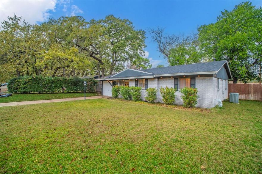 New roof in 2025! Welcome to this inviting home featuring a bright open living and dining area perfect for everyday living and entertaining. The kitchen offers stainless steel appliances, subway tile backsplash, shaker style cabinets, and recessed lighting for a clean, modern feel. Step outside to a spacious fenced backyard shaded by mature trees, complete with a fire pit, garden area, storage building, and irrigation sprinkler system-ideal for relaxing evenings or weekend gatherings. Conveniently located with easy access to shopping, dining parks and everyday amenities. This home was originally a 3-bedroom home. The bedroom was opened up as the dining area and could easily be converted back.