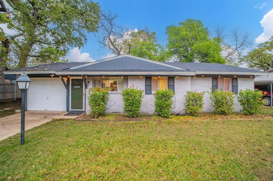 New roof 2025! Open living and dining area. Kitchen with stainless appliances, subway tile backsplash, shaker cabinets, and recessed lighting. Large, fenced yard with mature trees, storage building, garden area, fire pit, and irrigation sprinkler system. Convenient to shopping, dining, parks, and entertainment.