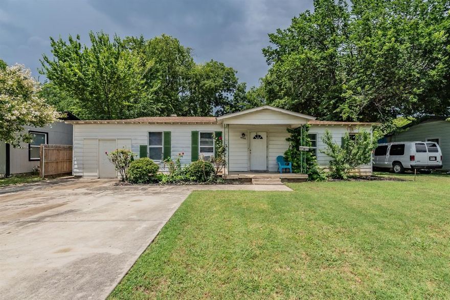 Multiple offers received, highest and best due by Sunday end of day. Investor special in the heart of North Richland Hills with strong upside potential. This 3-bedroom, 1-bath home offers approximately 1,275 square feet on a spacious lot with mature trees and a large backyard, an ideal canvas for renovation or rental repositioning.

The property features a functional single-story layout, wood flooring in main areas, and an oversized driveway with ample parking. While the home is in need of updates, it presents a clear value-add opportunity for investors looking to renovate and resell or hold as a rental.

Situated in an established neighborhood with no HOA and convenient access to major roadways, shopping, and dining, this location supports long-term investment potential.

Property is being sold as-is. There are extensive foundation and cosmetic repairs needed. The estimate is accessible in TransactionDesk. This listing is priced accordingly for investors ready to bring their vision.
