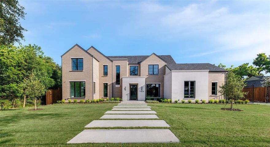 New home by DGM Builders, this floorplan is designed for the modern family and includes an outdoor living area with automatic screens and overhead heaters for a year-round indoor-outdoor experience. The home offers 5” white oak floors with a custom stain to compliment beautiful cabinetry. Downstairs, built-ins cover the large office walls, a private guest suite is conveniently located, & a flex room allows for an additional playroom, fitness room - the sky is the limit. The kitchen includes a 10’ island, Subzero, Wolf, and Bosch appliances, & a walk-in pantry. Adjacent is the large utility room, and an additional utility room is located upstairs. The primary suite features a spa-like bathroom retreat with fabulous separate closets. Upstairs are three ensuite bedrooms, and a spacious game room - perfect for entertainment and lounging. The backyard oasis has opportunity for a soccer field, pool, custom swing set, to fulfill your outdoor dreams. Don’t miss this wonderful opportunity!