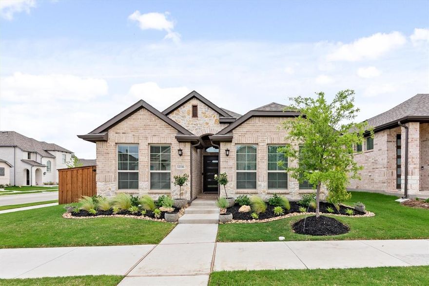***Multiple offers received** Highest & Best due by 9am Friday, May 13th***Immaculate, one story home in the highly desirable community of Wellington located in Northwest ISD. Built in 2020 by K Hovnanian this home has it all. Beautiful corner lot offers 3 bedrooms, 2 full baths, office-study, gorgeous kitchen open to the spacious living area. Great for entertaining! Kitchen features a large island with granite countertops, 5 burner gas cooktop, farmhouse sink, under cabinet lighting, stainless steel appliances. Just outdoors you'll find an extended covered patio to your backyard. Conveniently located close to shopping & dining, Presideo towne crossing, Alliance town center, and downtown Ft. Worth. Enjoy all that Wellington has to offer, community pool, park and walking trails. Don't miss your chance to call this one home!!
