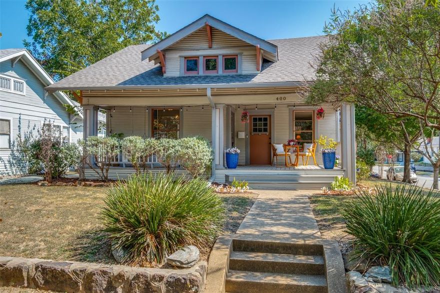 Welcome home to this beautifully updated Craftsman on a corner lot in the highly sought-after, tree-lined streets of Winnetka Heights, zoned for coveted Rosemont Elementary. 

A large, shaded front porch leads into bright and inviting formal living and dining spaces with tall ceilings, historic character, and modern comforts.
Also featured on the main level is a designer kitchen with quartz countertops, a gas cooktop, warming drawer, abundant storage, and opens to a cozy second living area with views of the generous-sized backyard, a spacious primary suite with a spa-like bath and walk-in closet with windows, a second bedroom and full bath. Upstairs, a large bonus room is perfect as a third bedroom, playroom, study, game room. 

Plus, a separate studio apartment with full kitchen and bath above the two-car garage offers great potential for guests, a home office, or rental income, with private access through a side gate.  New roof on both the home and apartment in 2024.  

All just blocks from the Bishop Arts District, home to some of Dallas’s best restaurants, shops, and entertainment.

This home qualifies for a limited-time lender-paid 2-1 buydown— reduced monthly payments for the first 2 years at no cost to the buyer or seller. Ask listing agent for details!