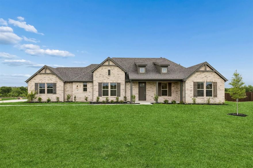 BRAND NEW HOME on a 1 ACRE LOT. This charming 4-bedroom, 3-full bath home sitting on an acre of land with natural gas.  Unwind under soaring vaulted ceilings, bathed in natural light from expansive windows. The open-concept layout seamlessly blends living, dining, and kitchen, perfect for entertaining. Relax in the master suite with a luxurious en-suite bathroom and walk-in closet. Three additional bedrooms offer comfortable accommodations.

Step outside to your private acre lot, NO REAR NEIGHBORS, creates the feel of your own personal escape. Grill on the patio, play games in the yard, or soak up the sunshine. Endless possibilities for outdoor enjoyment await

Don't miss your chance to experience the perfect blend of comfort, space, and tranquility. Schedule your showing today!