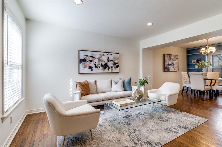 Discover this elegantly refreshed condo that blends sophisticated updates with a thoughtful, flowing layout. Enjoy sleek granite countertops in the kitchen, complemented by beautifully refinished hardwood floors that bring enduring warmth and style to the home. Step outside to your own serene private patio, complete with additional storage—ideal for savoring your morning coffee or relaxing as the day winds down. Head upstairs to two generously sized bedrooms, highlighted by a welcoming primary suite offering dual closets for ample organization, plus a versatile bonus room perfect for setting up a dedicated home office, cozy reading nook, or personal fitness area. Nestled in the desirable Bordeaux Village community, this home delivers unbeatable convenience with quick access to the vibrant shops and dining at Inwood Village, the energy of Uptown, Dallas Love Field airport, and so much more. Embrace a lifestyle of ease, character, and prime urban accessibility right here in the heart of it all.

One covered reserved spot included. Bordeaux Village is a very well maintained communinty with lovely greenscapes and a pool for residents.