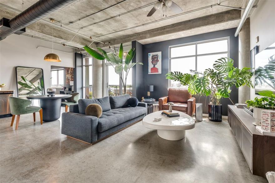 Experience true urban living at The Beat Lofts at Southside Station, a modern high-rise in the heart of The Cedars—Dallas’ most vibrant and eclectic neighborhood. This stylish 1Bed - 1Bath, sixth-floor loft combines industrial design with comfort and delivers sweeping south and east-facing views towards The Cedars and Fair Park. The open-concept floorplan is framed by walls of oversized windows, allowing natural light to pour in while highlighting the polished concrete floors, exposed ductwork, and soaring 10-foot ceilings. A large private balcony provides the perfect setting to enjoy Dallas’ sunrises and sunsets. The sleek kitchen features white cabinetry, quartz countertops, stainless steel appliances, a double-basin undermount sink, and a pull-down faucet. The spacious primary bedroom offers ample room to create a relaxing retreat, enhanced with blackout shades and a custom Elfa closet system. The sleek bathroom boasts an oversized shower finished in Carrara-pattern ceramic tile. Residents enjoy a host of exclusive on-site features designed for relaxation, convenience, and community. The resort-style pool and spa showcase breathtaking views of the downtown Dallas skyline, while an outdoor gazebo, community grilling stations, firepit, and covered seating areas create inviting spaces to gather with friends or neighbors. A turfed greenspace offers room for outdoor activities, and pet owners will love the private dog run on the 1st level, and the adjacent neighborhood dog park, making life at The Beat as functional as it is fun. Just outside your front door, The Cedars neighborhood puts you steps away from some of Dallas’ most unique destinations. Within blocks, enjoy eclectic dining and entertainment at CANVAS Hotel, Gilley's, Alamo Drafthouse, Lee Harvey’s, Dive-In, Four Corners Brewing, ZaLat Pizza, Val’s Cheesecakes, Opening Bell Coffee & Full City Rooster Coffee. For a quick commute or night out, DART Cedars Station is only a short walk away. Call today to tour.