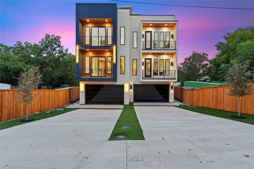 Seller offering a $6,000 credit toward buyer’s closing costs or interest rate buy-down! Discover this modern gem nestled near the heart of the city, offering the perfect blend of comfort, style, and urban convenience. This beautifully designed home features 4 spacious bedrooms and 4.5 luxurious baths across 2,367 sq ft of thoughtfully crafted living space. On the first floor, you'll find a private bedroom with a full bath ideal for guests or extended stays. The second floor boasts an open-concept living area highlighted by a cozy fireplace and an elegant kitchen equipped with a microwave oven combo, cooktop, dishwasher, French door refrigerator, and disposal. A second bedroom with a full bath is also located on this level, tucked behind the powder bath perfect for guests or a home office. Upstairs, the third floor features two additional bedrooms, including a luxurious primary suite with its own fireplace, a spa inspired ensuite bath, and a generous walk-in closet. The second upstairs bedroom offers flexibility as a secondary primary or guest suite, complete with its own full bath. Enjoy unforgettable evenings on the expansive rooftop deck, showcasing breathtaking views of the Dallas skyline perfect for entertaining or relaxing under the stars. A large backyard adds even more outdoor living potential. Located just minutes from premier dining, shopping, and entertainment, this home delivers an exceptional lifestyle in one of the city's most vibrant areas.