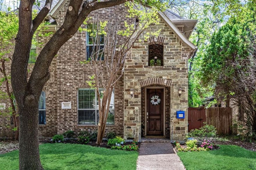Warmth, charm, and an unbeatable location come together in this beautifully maintained 3-bedroom, 2.5-bath home with a 2-car garage, zoned to highly sought-after Mockingbird Elementary. Thoughtfully designed for both everyday living and entertaining, this home also features a versatile BONUS ROOM (approximately 410 sq ft, not included in the main square footage) and a private office with a closet that could easily serve as a 4th bedroom. Step inside to find gorgeous millwork and rich wood flooring flowing throughout the main living areas, office, and all bedrooms. The private downstairs office—currently used as a playroom—offers flexibility to suit your needs. The kitchen boasts abundant cabinetry, a gas cooktop, stainless steel appliances (including a new Bosch DW in Oct '25), and a breakfast bar that seamlessly connects to the dining and living spaces. The dining area features a stylish built-in bar with wine rack and mini fridge, perfect for entertaining or creating your dream coffee station. The light-filled living room welcomes you with a wall of windows, a cozy fireplace, and direct access to the covered patio—ideal for relaxing or hosting guests. A convenient half bath completes the first floor. Upstairs, the spacious primary suite offers a private retreat with an ensuite bath and walk-in closet, while two additional bedrooms share a full hall bath. A breezeway leads to the detached garage, where the heated and cooled bonus room above provides endless possibilities—guest room, game room, fitness space, home office, or extra storage. Enjoy quick access to Hwy 75 (Central Expressway) and an easy commute to downtown Dallas in under 10 minutes. Ideally located near SMU, NorthPark Center, the Katy Trail, and just blocks from neighborhood dining and Glencoe Park, featuring a playground, sports fields, trails, tennis, and basketball courts. This is a home that truly offers lifestyle, flexibility, and location all in one. New Roof April 2026