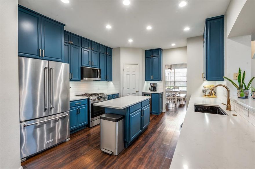 Cul-de-sac location, greenbelt views, and an updated interior. This Carrollton home offers a rare combination of privacy, convenience, and access to highly rated schools including Hebron High School. Inside, you’ll find an updated kitchen with LG and Whirlpool appliances and refreshed countertops, creating a stylish and functional space for everyday living and entertaining. Storage is abundant, including a 190 sqft finished walk out attic upstairs, a large walkin closet under the staircase, and a workshop station in the garage; perfect for projects or organized storage. Major systems have been thoughtfully updated, including both HVAC units replaced within the last four years, a roof approximately eight years old, and a water heater less than five years old. The private backyard backs to the scenic Carrollton Greenbelt, offering a peaceful natural corridor with privacy and nearby walking and biking trails. Outdoor recreation is just minutes away, access to the community pool, tennis and pickleball courts at Indian Creek Tennis Courts. Only one mile from Coyote Ridge Golf Club, a public course! With its inviting community feel, updated kitchen, abundant storage, cul-de-sac location, greenbelt views, and top-rated school access, this home offers an ideal blend of lifestyle, comfort, and convenience in the heart of Carrollton.