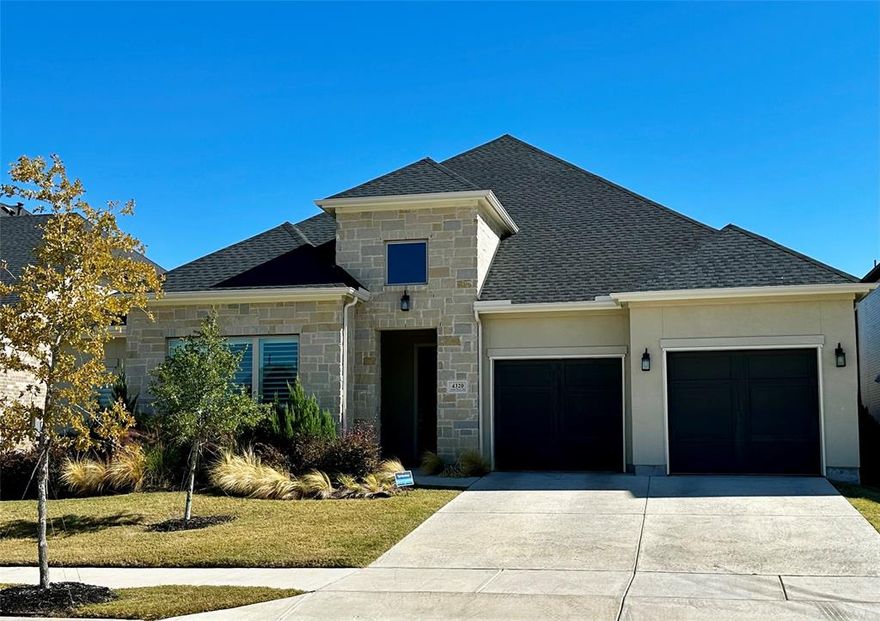 This modern and open floor single story 5 bedrooms residence, move in ready in excellent condition, offers luxury, convenience and thoughtful design, boasting an open floor plan with high ceilings and unparalleled blend of elegance and comfort. The master bedroom comes with a walk-in closet and a spa-like en-suite bathroom featuring a double vanity, freestanding tub and a huge shower. Four secondary bedrooms provide ample space along with office and media room. Fifth bedroom is the bonus room which can also be used as second office or kids play area. Benefit from the excellent educational opportunities provided by the acclaimed Prosper ISD. Elementary school is right on the corner just few steps away. Enjoy the numerous amenities at Light Farms including scenic ponds, walking trails and recreational facilities, promoting vibrant lifestyle. Schedule a viewing today and see why this home is an excellent rental for you.