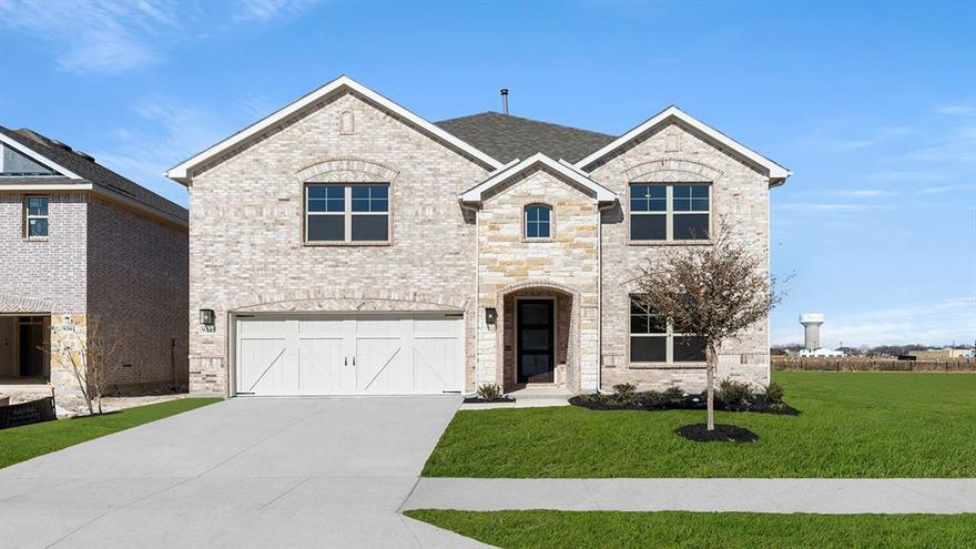 MLS# 21195068 - Built by HistoryMaker Homes - Ready Now! ~ This stunning new construction single-family residence, located in the desirable Providence Commons, offers a spacious layout with 5 bedrooms and 3 full bathrooms across 2,887 square feet. This traditional home features an open floorplan with vaulted ceilings, an eat-in kitchen complete with a kitchen island, and two inviting living areas. With a Game Room upstairs, and home office downstairs - there is a space for every need.  The interior showcases a blend of carpet, luxury vinyl plank, and tile flooring, ensuring both style and comfort. Retreat to the primary bathroom that features an extended dual-sink vanity, walk-in closet, garden tub, and separate shower! Outside, a covered patio and private yard provide the perfect setting for relaxation. Conveniently located within the Denton ISD, this home is just minutes from Providence Elementary, Rodriguez Middle School, and Ray Braswell High School. Experience modern living in a vibrant community.