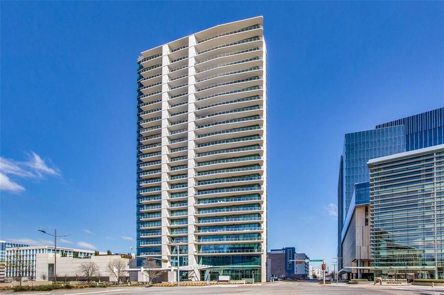 Legacy West luxury tower is at the end of Windrose Ave. in Plano midst the corporate offices. Experience luxury urban living at its finest at Legacy west, a premier upscale tower in Plano.   This unit is fully furnished with brand new Italian Cantoni Furniture.  South facing windows have a beautiful view of Windrose Ave.   Two TV's, Washer & Dryer are installed. WOLF appliances, SUBZERO refrigerator and wine cooler.  The condo has electronic shades and is ready to move in.   
Move in ready, Amenities include Aqua lounge, pool, entertainment bar area that can be reserved at no charge, guest suites, simulated golf, Conference room (equipped with TV, presentation capabilites) and dog park. 

Tenant pays rent and HOA dues monthly.  Several restaurants, shopping are walking distance from the tower.