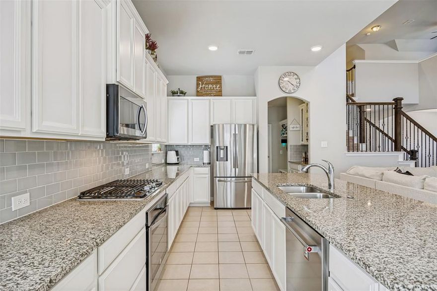 Beautiful 4 bedroom, 3 bath home in the highly sought after Prestwyck community zoned to Prosper ISD. This spacious layout offers a media room, game room, and functional mud room, along with a stylish wet bar or coffee bar perfect for entertaining. The eat in kitchen features stainless steel appliances, granite countertops, a gas range, and flows seamlessly into the living area with soaring ceilings and abundant natural light.

A second dining space adds flexibility for hosting or everyday living. Upstairs includes ensuite baths for two bedrooms, providing comfort and privacy. The oversized backyard is a blank canvas ready for a pool, play space, or outdoor retreat, complemented by a covered patio.

Ideally located within walking distance to the community pool, park, and scenic trails, this home blends space, function, and lifestyle in one of Prosper’s most desirable neighborhoods.