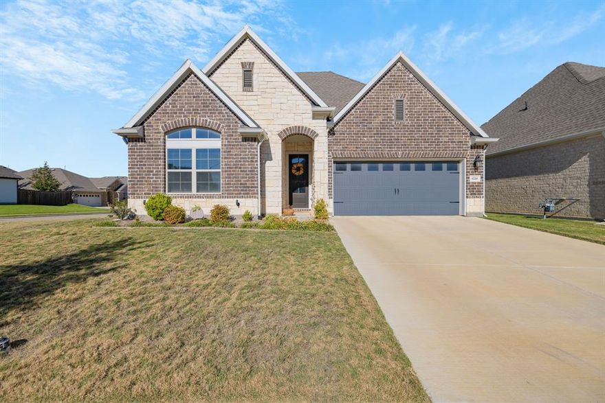 Nestled in the heart of the picturesque Tavolo Park community, this stunning home is a true masterpiece. The open floor plan seamlessly connects the living room, dining area, and gourmet kitchen, creating the perfect ambiance for both relaxation and entertainment. The heart of the home is the gorgeous kitchen, complete with stainless steel appliances, beautiful countertops, ample cabinet space, and a large center island. Whether you're a culinary enthusiast or just enjoy a cozy meal, this kitchen is sure to impress. Retreat to the tranquility of your private oasis in the spacious bedrooms. The primary suite is a true sanctuary, featuring an ensuite bathroom with a walk-in shower, double sinks, and AMAZING CUSTOM CLOSET. The additional bedrooms offer comfort and style. Step outside to your outdoor haven, where a covered patio invites you to unwind and enjoy the beautiful Texas weather. Tavolo Park's location provides easy access to major highways, making commuting a breeze.