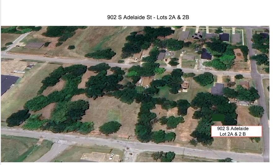 Discover this unique opportunity to purchase two adjacent lots sold as a package deal (lots 2A and 2B - totalling 0.34 acres - 15,000 sq. ft).
The property's unique corner location provides dual street frontage on Adelaide and Wheeler Streets. You'll enjoy the convenience of living just minutes from downtown Terrell, with easy access to its charming shops, restaurants, and entertainment. Commuting is a breeze with quick access to Highway 80 and Interstate 20, making travel effortless.
The seller can provide a copy of the Block Map from the City of Terrell Engineering, which shows the lot dimensions for each lot as 62.5' x 125'. A survey is not available (buyer to obtain if required). Zoning information from the City of Terrell is included in the documents section. Contact me today to learn more and take the next step toward building your dream.