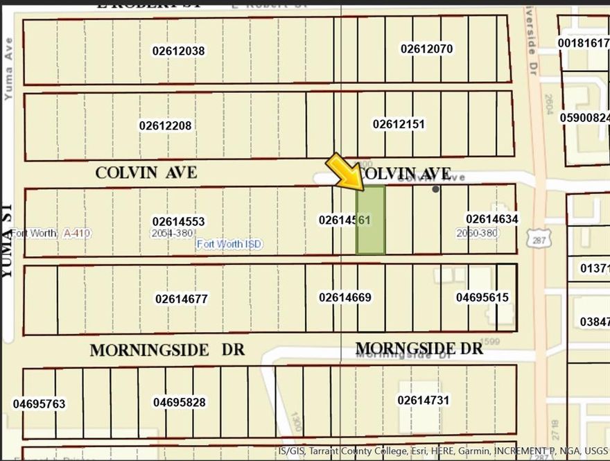 DEVELOPMENT OPPORTUNITY Residential Lot located in area Six Neighborhood Empowerment Zone (Which can offer
incentive to those that apply through the City of Fort Worth) City Water Available