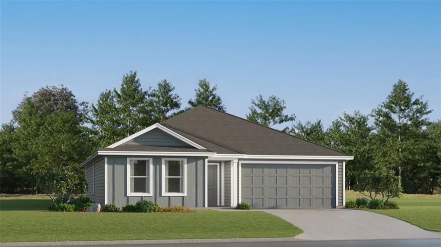 This new three-bedroom home offers convenient single-story living, ideal for modern lifestyles. Two bedrooms are located near the front of the home surrounding a full bathroom, adjacent to a spacious and flexible open-concept layout shared between the kitchen, living and dining areas. A luxurious owner’s suite provides a serene retreat at the back of the home with an en-suite bathroom and walk-in closet.