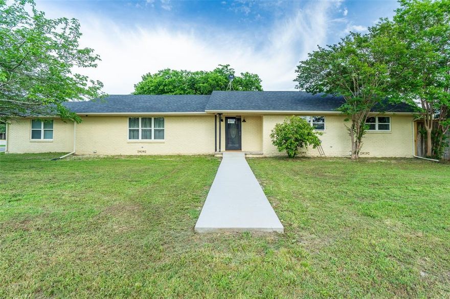 Freshly remodeled 4 bedroom three bath brick home on a large corner lot, well located in the town of Leonard. The home features an eight foot privacy fence, freshly poured patio and sidewalks in the back and front yards. Remodeled kitchen, bathrooms, floorcovering, complete paint inside and out and roof in September 2022 and more. There are two living areas, or one living room and an great office space if you prefer. This is an exceptionally comfortable home with a great layout. The main primary suite is separated from the other bedrooms and second primary suite. There is a monitored humidity control system for the home, and an ADT alarm system. A new owner will decide if they want a contract with ADT for monitoring. The refrigerator and blinds stay with the home. SELLER IS MOTIVATED, WILL WORK WITH ANY BUYER OR BUYER'S LENDER TO COVER SOME CLOSING COSTS, OR HELP BUY THE INTEREST RATE DOWN.
