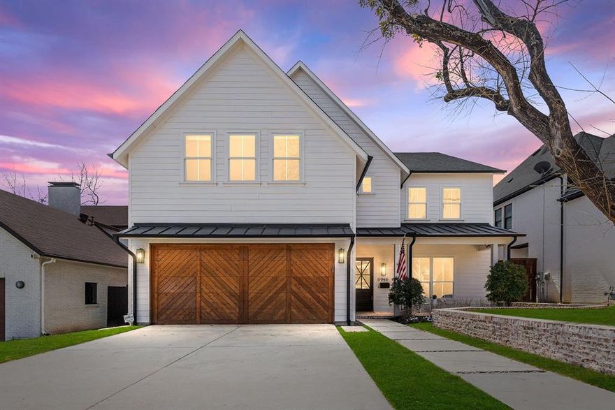 Situated on Lakewood Country Club with breathtaking golf course views, this stunning, beautifully renovated modern farmhouse in highly desirable area exudes designer elegance while blending urban convenience with tranquil privacy. Step inside to discover white oak hardwood floors flowing seamlessly through a bright, open-concept layout highlighted by expansive windows. Premium designer finishes include quartz countertops, top-of-the-line Thermador appliances, striking beamed ceilings, and sophisticated fixtures throughout.

The gourmet chef's kitchen is an entertainer's dream, featuring an oversized island and abundant storage. The luxurious upstairs primary suite is a private retreat boasting a balcony overlooking the heated pool and golf course, spa-inspired bath with soaking tub, walk-in shower, dual vanities, and a spacious walk-in closet conveniently equipped for a second washer and dryer. Three additional upstairs bedrooms and a generously sized game room with built-ins offer ample space for relaxation and storage.

Versatile downstairs fifth bedroom with an in-wall pull-down Murphy bed and ensuite bath makes the perfect guest suite, home office, or multi-generational living space. Enjoy alfresco relaxation and entertainment in your private backyard oasis with a heated pool, cozy fireplace, outdoor bathroom and shower, charming porches, and a serene golf course backdrop. Zoned for highly acclaimed Lakewood Elementary and conveniently located near shopping, dining, White Rock Lake, and Dallas Arboretum, this home, built by award-winning custom home builder Montgomery Custom Homes in 2018 and previously featured in Modern Farmhouse Magazine, is move-in-ready and truly exceptional!