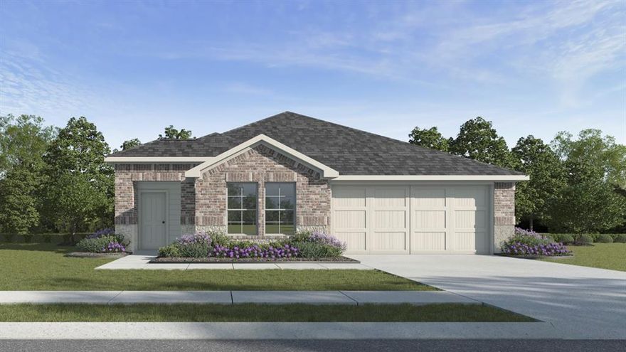 New! Super cute single story! Three bedrooms, two full baths, with covered patio. Home includes, island kitchen, granite counters throughout, LED lighting, full sprinkler system, professionally engineered post tension foundation, and much more!
Come visit our Stonewyck Farms community located in the charming small town of Ennis also known as the “Bluebonnet City”. Located off I-45 approximately 35.4 miles from Downtown Dallas. The city of Ennis boasts the Big O Speedway, bluebonnet trails, area parks, Lake Bardwell, a drive-in movie theater, historic museums, and more! Stonewyck Farms features one- and two-story open-concept floorplans from 1,294 to 2,352 sf, with LED ceiling mounted lights throughout, and name-brand wood laminate flooring in family, kitchen, entries, and hallway. Stonewyck Farms offers something for everyone!