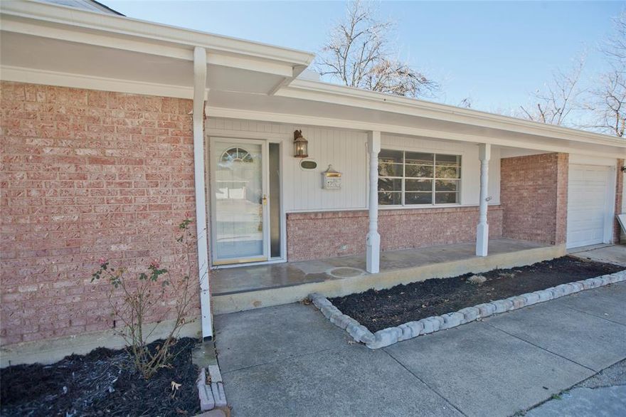 Welcome to 3821 Winifred Drive — a wonderful opportunity to own a classic 1960s Ranch-style home in the highly sought-after Wedgwood neighborhood of Fort Worth. A convenient circular driveway welcomes you home and leads to an inviting long covered front porch, perfect for relaxing and enjoying the charm of this established community. Inside, the flexible floor plan offers exceptional versatility with two spacious living areas, a cozy breakfast nook, and a formal dining space ideal for gatherings. The family room features a beautiful brick fireplace with gas logs, creating a warm focal point for the home. New French doors open to the backyard, seamlessly blending indoor and outdoor living. Step outside to enjoy a covered patio and an expansive concrete pad—perfect for outdoor seating, entertaining, or a play area for children. This home offers four generously sized bedrooms, each with walk-in closets and 2-inch faux wood blinds. The large guest bathroom includes built-ins, a stylish vanity with dual mirrors, and a tub for comfort and convenience. One of the bedrooms offers exceptional flexibility and would make an ideal library, playroom, or home office, complete with built-in bookshelves, a walk-in closet, and a sliding door providing direct access to the shady backyard. Light & bright the formal living and dining area has many functions for modern home needs. Recent updates add peace of mind, including a new roof installed in August 2025 and foundation work completed by a previous owner. Brand new dishwasher and cook top is about a year old. Located with quick access to major highways, shopping, and restaurants, this home combines timeless MCM character with everyday convenience. Don’t miss your chance to make this Wedgwood gem your own!