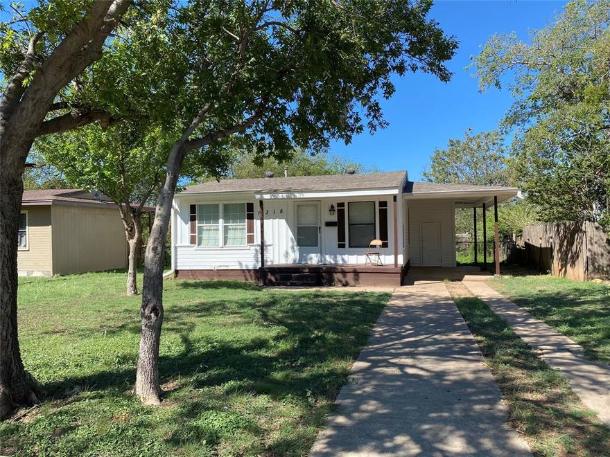 Ready Now! Adorable two bedroom, one bath home. Open floor plan, covered front and back porches, ceramic tile and hardwood floors. Located close to McMurry University shopping, and dining.