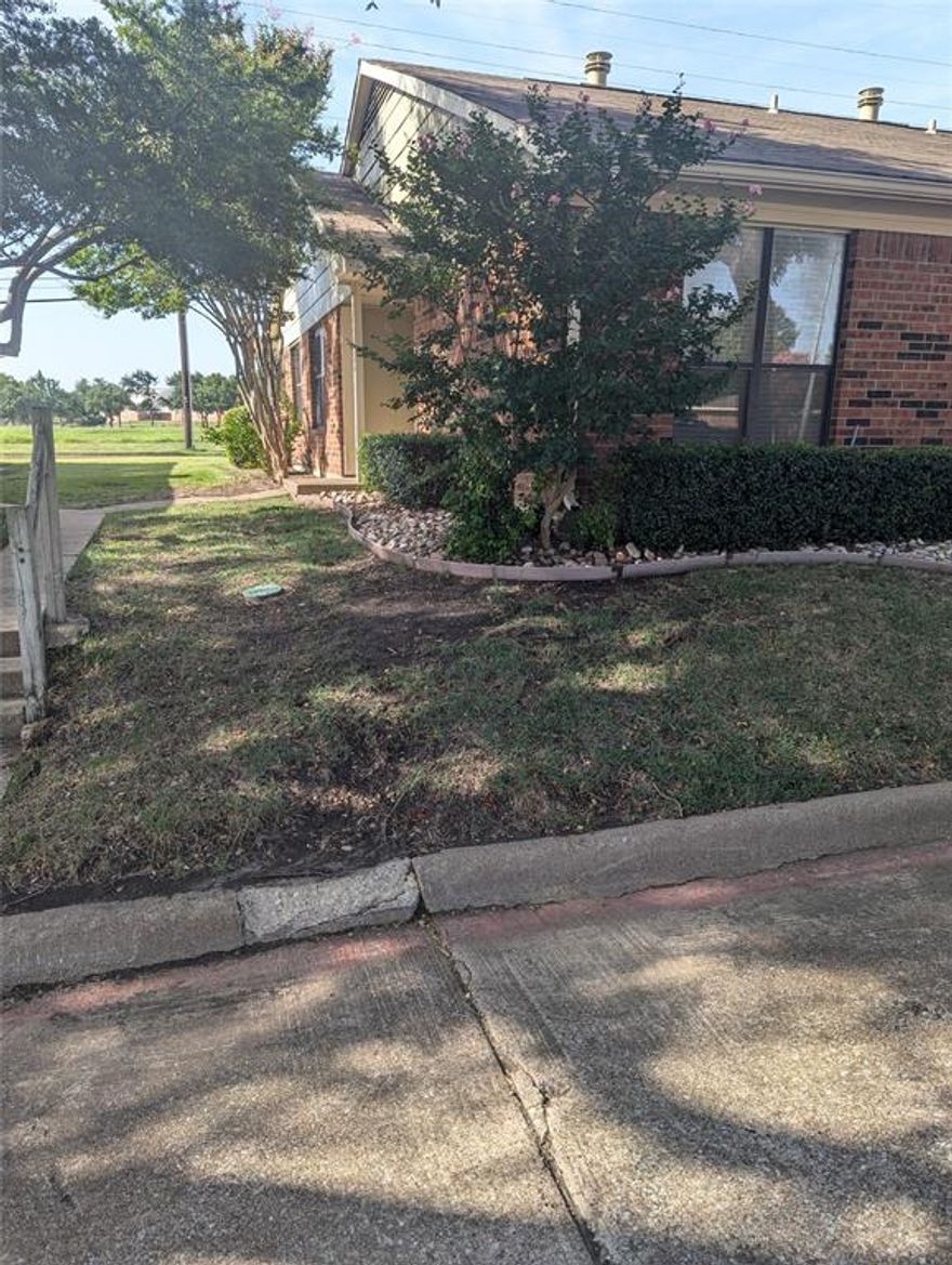 AMAZING OPPORTUNITY to lease this RENOVATED one-story 3 bedroom, 2 bathroom condo-duplex in the heart of Plano, backing up to a greenbelt with the Bluebonnet Trail, Blue Ridge Park & Thomas Elementary School. Three spacious bedrooms and two full baths, large living room. Assigned parking spots with an extra guest spot. Great location in central Plano with quick access to schools, shopping, dining, and entertainment. Weekly lawn and landscaping maintenance included! There is small private area that leads to your two parking and guest spaces.