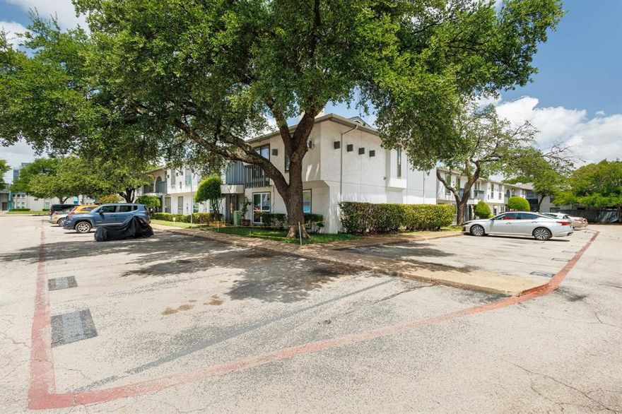 Great location near Preston Hollow subdivision! Tenant or Renter only pays for Electric!  HOA and water paid by Landlord. Second level End unit Condo, 2 Bed, 2 Bath with 2 reserved parking. Appliances include Refrigerator, washer, and dryer, Microwave, Oven.  It has a Community Pool.   NO CARPET! Laminate floor and Tiles throughout the unit.  Close to award winning Magnet School, Walk to Galaria Mall shopping, parks, and restaurants. The updates include wood flooring throughout living and bedrooms, & tile in kitchen & bathrooms, updated fireplace surround, granite countertop in kitchen & hall bath, updated backsplash, quartz countertop+deep bath tub+upgraded full body+rain shower in main bath.  Ceiling fans with lights in both the bedrooms. No carpet!! 2 assigned parking spots 18 & 19! Kitchen back door opens to patio with a view of the community pool. Enjoy the outdoors in your own patio.