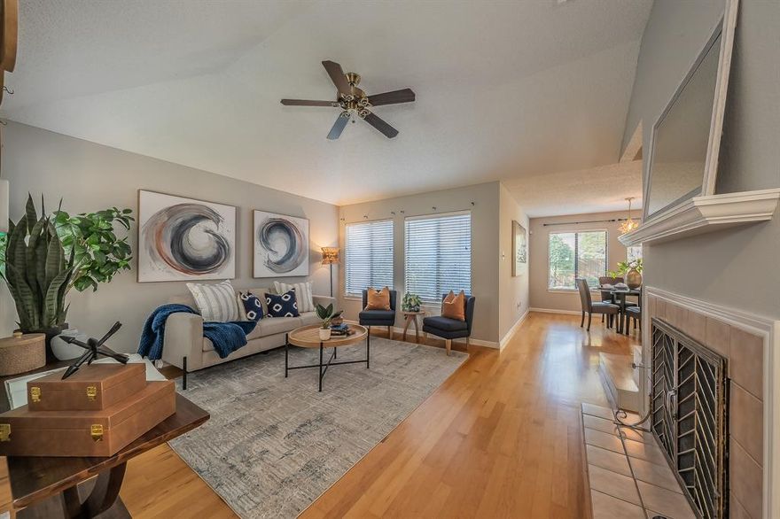 PRICE IMPROVEMENT AND FRESH NEW LOOK INSIDE. COME SEE THIS RECENTLY REDECORATED STUNNER IN NORT GRAPEVINE. RECENT UPDATES TO KITHEN AND PRIMARY BATH*ROOF LESS THAN 6 MONTHS OLD*HOT WATER HEATER REPLACED IN 2024. This north Grapevine home is a must see. REAL HARDWWOODS throughout, open flexible living space downstairs, and three bedrooms upstairs, you'll be able to find your own private corner of space! Inside doesn't do it for ya? Prefer the outdoors; enjoy the outdoor lifestyle that can only be had in North Grapevine. You'll find Dove Park, Horseshoe trail, Oak Grove Park, and Lake Grapevine literally steps away. Tucked away on a quiet cul-de-sac, this professionally landscaped yard truly shines in the neighborhood. NO HOA, convenience, and lifestyle, all at 1707 Overlook. Previous owner replaced HVA around 2105 or 2016. All information deemed accurate and reliable. Buyer and buyer agent to verify all information including measurements, schools, and other details.