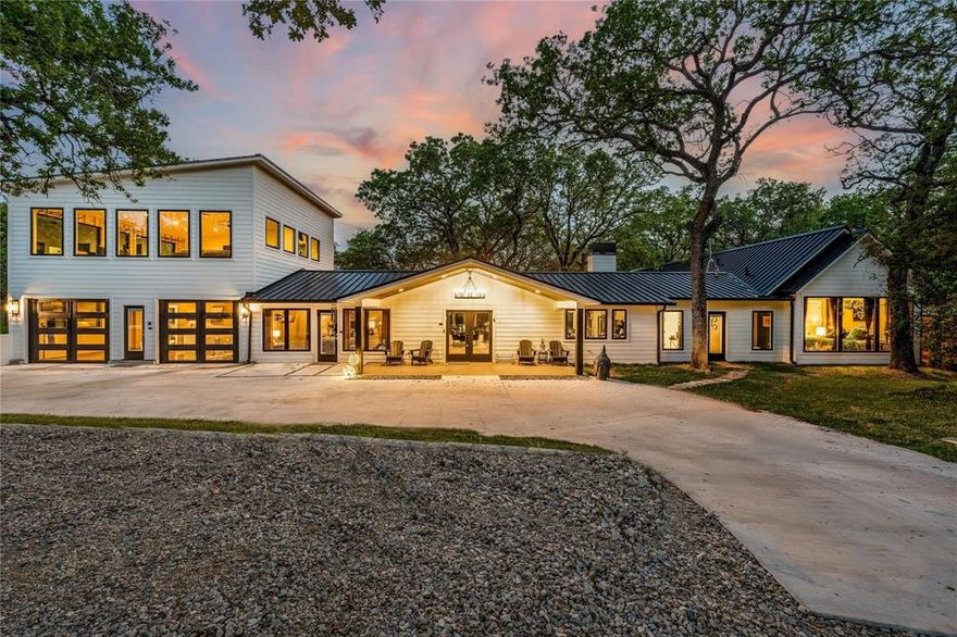 This Residential masterpiece is fit for a King. It combines quaint country charm with contemporary elegance and all within a very short drive to top dining and shopping opportunities. The three acre property features 5 bedrooms, 6 full baths, an oversized second story flex room, gated entrance, large backyard space with mature hardwoods, sauna, hot tub, open floor plan, large windows, quartz countertops, high end appliances, well thought out interior design, top rail fencing for horses with loading sheds, and much more. You don’t want to miss the opportunity to experience this country paradise conveniently located to access all the amenities town has to offer. lease offered MLS # 20680415