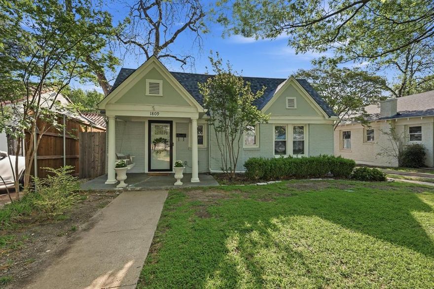 Nestled in a charming, tree-lined enclave of Fort Worth’s renowned cultural district, this 1925-built home offers timeless character with modern convenience. Steps away from world-class museums, restaurants, and entertainment, this residence blends historic charm with an unbeatable location, perfect for those seeking both elegance and vibrant city living.  So many thoughtfully appointed updates have been done in this home. The original hardwood floors have been beautifully refinished, plantation shutters now adorn the windows, and the kitchen has been tastefully refurbished. The master bath is now worthy of a true primary suite. This home retains its historic charm while offering a fresh, polished look throughout.  There is a private and gated drive leading to a two-car detached garage. The private backyard is enclosed with all-new fencing and offers a covered patio, creating a perfect retreat for relaxation or entertaining.  The study can be used as a fourth bedroom or a den for additional living space and seating. The fridge is included with this home to finish out the kitchen for the new homeowner.