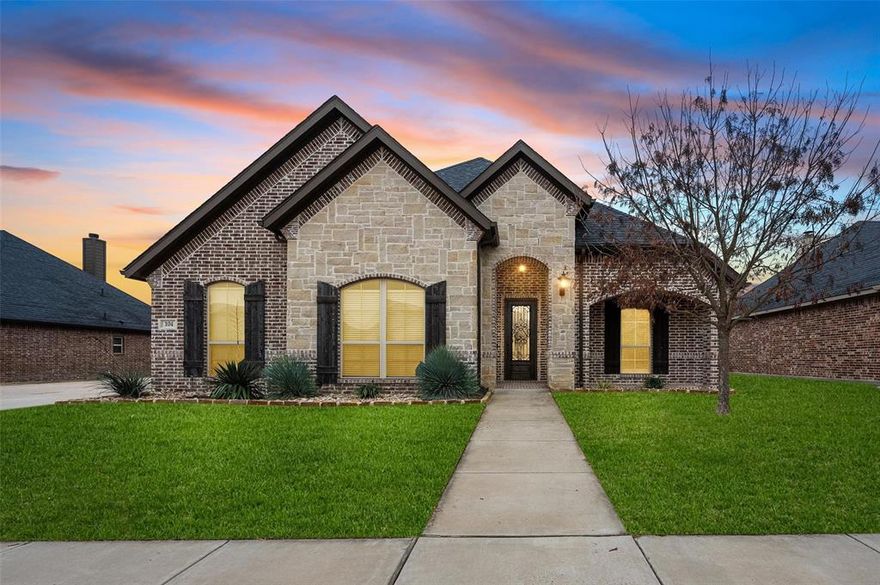 Step into this beautifully designed home featuring an open-concept floor plan with a spacious living area that seamlessly flows into the kitchen. The kitchen is a chef’s dream, boasting granite countertops, ample counter space, and abundant cabinetry for all your storage needs. The private primary suite is generously sized and offers a spa-like en suite bathroom , perfect for relaxation. The secondary bedrooms are well-proportioned and thoughtfully positioned away from the primary for added privacy with an adjacent bathroom. Outside, enjoy the backyard oasis complete with a large covered patio ideal for unwinding or hosting guests. Additionally, the backyard boasts a sparkling pool complete with a waterfall and water feature, creating the ultimate backyard escape. A Mitsubishi heater and air conditioner has been installed in the garage, making the garage comfortable for all of the seasons! This remarkable home is zoned to highly rated schools and conveniently located near highways, for easy commuting and has easy access to premier shopping, dining, and entertainment. Don’t miss this incredible opportunity!
