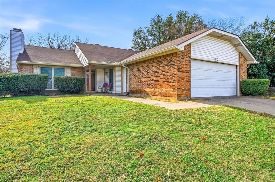 **Preferred lender offering up to $ $7,000 in closing cost assistance for conventional buyers and up to $9,000 for FHA buyers (buyer must qualify).**Welcome to 7728 Portman Avenue in Fort Worth! Fresh improvements include new hardwood flooring in the living room and hallway, as well as new windows throughout the home. This 3-bedroom, 2-bath property features a spacious living area with vaulted ceilings, an open dining and kitchen layout, and a large fenced backyard ideal for gatherings or future additions. The primary bedroom offers generous space with an ensuite bath, while the secondary bedrooms are well sized for guests, office, or gym use. Tile and low-maintenance flooring run throughout the home for durability and ease of care. The kitchen features granite countertops, plentiful cabinet storage, and stainless appliances. Conveniently located with quick access to major highways, shopping, dining, and schools, this property is positioned for both immediate enjoyment and long-term value.